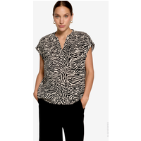 Schlupfbluse mit Zebraprint