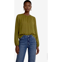 Chiffonbluse mit Crinkle-Effekt