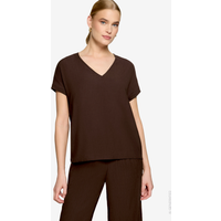 Bluse mit V-Ausschnitt und Bindedetail