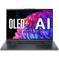 Acer Swift Go 16 OLED, SFG16-72, Ultrabook/Laptop, 16 Zoll WQXGA+ 3200 x 2000 120 Hz, Intel Core Ultra 7 155U, 16 GB RAM, 512 GB SSD, Intel Graphics, Windows 11 Home, Deutsch, Grau