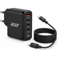 Acer 100W GaN PD Ladegerät, USB-Anschluss: 3C+1A, EU-Stecker