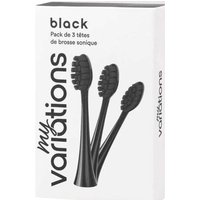 MyVariations Pack Têtes Brosse à Dents Sonique Noir 3uts
