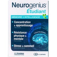Neurogenius Student Memory and Intelligence 30 Pastilles