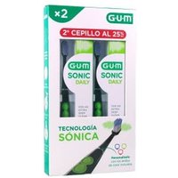 GUM Pack Sonic Daily Brosse À Dents Électrique Noir 2 Unités