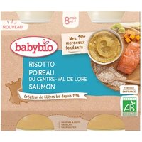 BabyBio Risotto Poireau Saumon 8M+ Bio 2x200g