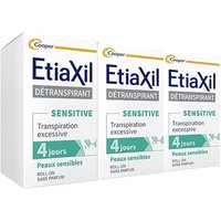 Etiaxil Détranspirant Sensitive Transpiration Excessive Peaux Sensibles 3x15ml