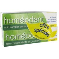 Homeodent Pasta dentífrica completa para el cuidado de los dientes y las encías con clorofila 2x75ml