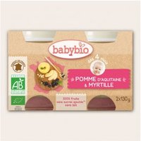 DocMorris Réduction de 23 % sur les petits pots bio Babybio Pomme Myrtille 4 mois 2x130g