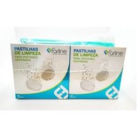 Farline Pack Pastilles Nettoyantes Prothèses Dentaires + Brosse