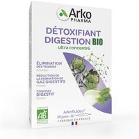 Arkopharma Arkofluides Détoxifiant digestion BIO 20 ampoules