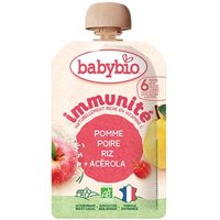 DocMorris Réduction de 28% sur BabyBio Immunité Pomme Poire Riz Acérola 100 g