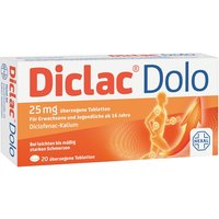 medpexde Jetzt 12% Rabatt auf Diclac Dolo 25 mg 20 Tabletten sichern