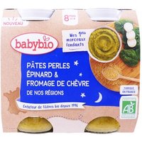 Babybio Buenas Noches Paté Espinacas Queso 8 M+ Bio 2 X200 g | Natural Doctor