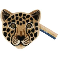 Leopard head wall decoration