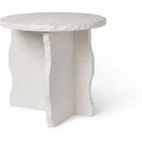 Mineral Bianco Curia Marble Side Table