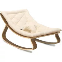 Levo Baby Bouncer - Walnut & Ecru Organic Cotton Cushion