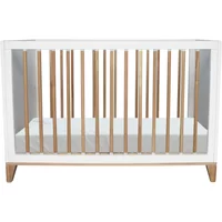Nami Cedar and Rattan Weave Baby Bed 60x120cm