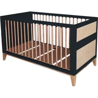 Nami Extendable Cedar and Rattan Weave Bed 70x140cm