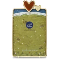 Pyar Heart photo frame in brass
