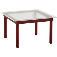 Kofi Glass Coffee Table, Oak Base