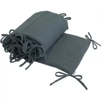 Crib bumper - grey blue