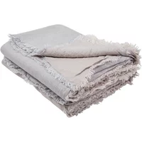 Pearl Ashed Linen Vice Versa Fringe Plaid