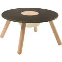 Round game table with chalkboard top