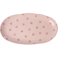 Ceramic Plate with Polka Dots