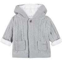 Mesh-lined fleece coat