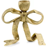 Riley Ribbon brass candleholder