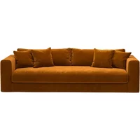 Bellechasse light 3-seater sofa in velvet brushed - 240 cm