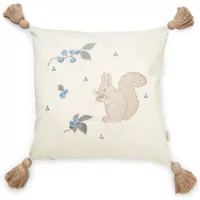 Blueberries embroidered cushion