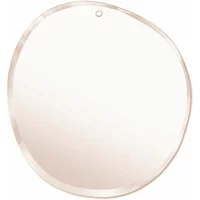 Extra flat beveled round mirror - 87x67 cm