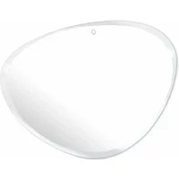 Extra flat beveled oval mirror - 87x67 cm