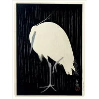 Crane on Black poster