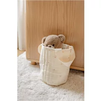 Ribbon storage basket in organic cotton