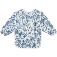 Toile de Jouy coated bib with sleeves