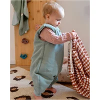 Footed sleeping bag in organic cotton