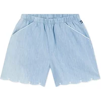 Organic Cotton Chambray Hearts Shorts