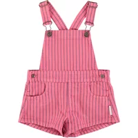 Striped Denim Short Dungarees