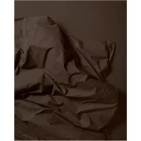 Comforter cover in organic percale - Coffee Brown