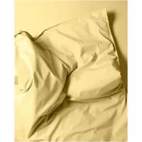 Organic percale comforter cover - Butter Yellow