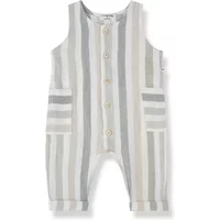 Mori Striped Linen Dungarees
