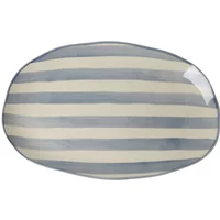 Striped ceramic dish