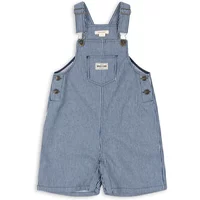 Luc Striped Organic Cotton Short Dungarees