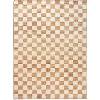Check wool and jute rugs