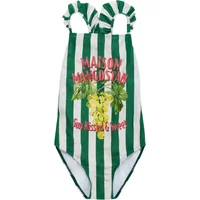 Raisin Striped Swimsuit