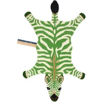 Zèbre Grassy wool rug