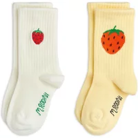 Set of 2 Pairs of Organic Cotton Strawberry Socks