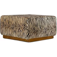 Rotondo velvet tiger pouffe